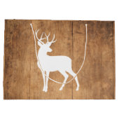 Vintaga Beauty Wood & Deer Große Geschenktüte (Rückseite)