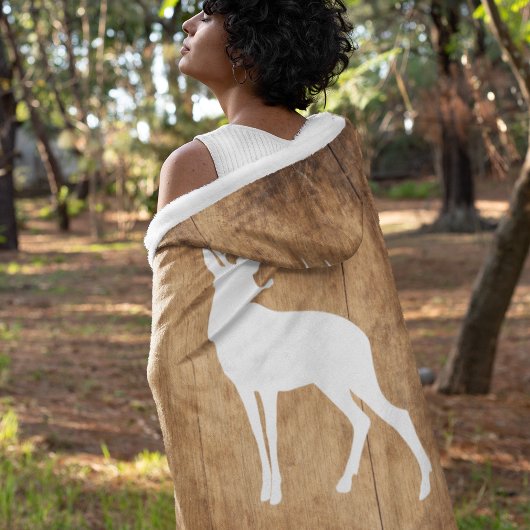 Vintaga Beauty Wood & Deer Sherpadecke