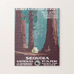 Vintage1938 Sequoia National Park Poster Puzzle