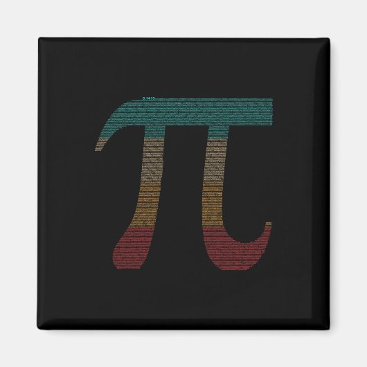 Vintage 10000 Ziffern i-Zeichen - Mathematik - Magnet (Vorne)