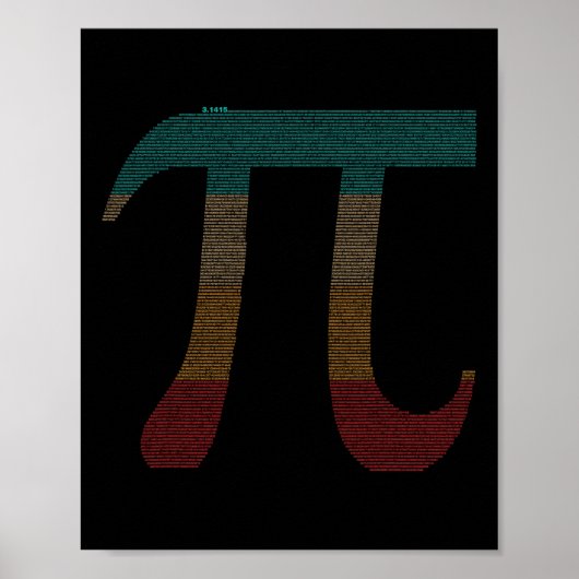 Vintage 10000 Ziffern i-Zeichen - Mathematik - Poster (Vorne)