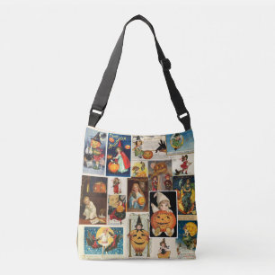 Vintage 100 Jahre alte Postkarten zu Halloween Tragetaschen Mit Langen Trägern