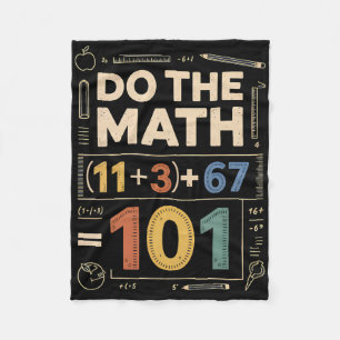 Vintage 100 Tage Schule Mathe-Gleichung Rechne Nac Fleecedecke