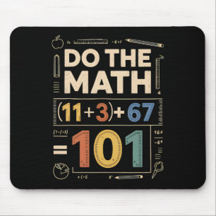 Vintage 100 Tage Schule Mathe-Gleichung Rechne nac Mousepad