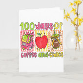 Vintage 100 Tage Schule Regenbogen-Crayon Karte (Gelbe Blume)