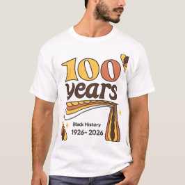 Vintage 100 Years Black History 1926-2026 Commemor T-Shirt