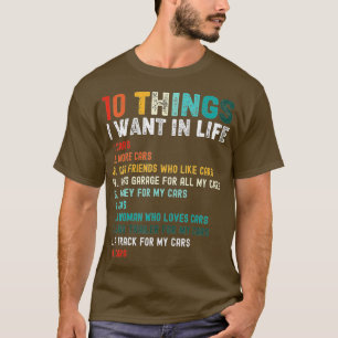 Vintage 10 Dinge, die ich in meinem Leben Gewollt T-Shirt