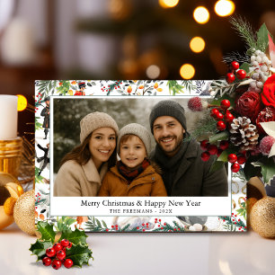 Vintage 12 Tage Weihnachts-Foto Feiertagskarte