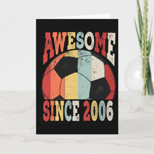 Vintage 13. Geburtstag Fußball Großartig Seit 2006 Karte