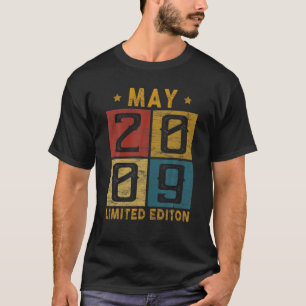 Vintage 13. Geburtstag Mai 2009 Geboren 2009 13 Ja T-Shirt