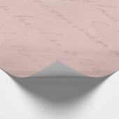 Vintage 1700s rosa Rosen-Text-kolonialpergament Geschenkpapier (Ecke)