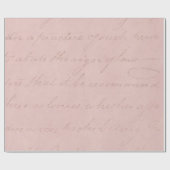 Vintage 1700s rosa Rosen-Text-kolonialpergament Geschenkpapier (Flach)