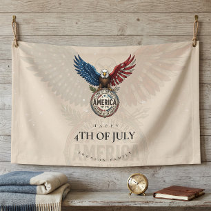 Vintage 1776 4. Juli Patriotische BBQ-Party Banner