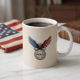 Vintage 1776 4. Juli Patriotische BBQ-Party Kaffeetasse