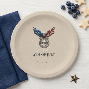 Vintage 1776 4. Juli Patriotische BBQ-Party Pappteller