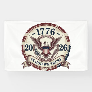 Vintage 1776 Adler-Abzeichen Patriotisch Banner