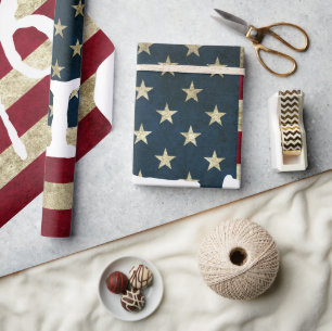 Vintage 1776 Amerikanische Flagge Patriotisch Geschenkpapier