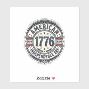 Vintage 1776 Amerikanischer Unabhängigkeitstag-Shi Aufkleber