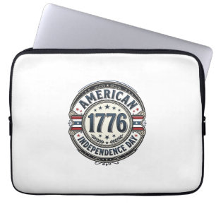 Vintage 1776 Amerikanischer Unabhängigkeitstag-Shi Laptopschutzhülle