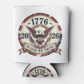 Vintage 1776 Eagle Badge Patriotic Dosenkühler (Vorderseite)