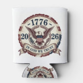 Vintage 1776 Eagle Badge Patriotic Dosenkühler (Rückseite)