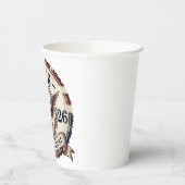 Vintage 1776 Eagle Badge Patriotic Pappbecher (Links)