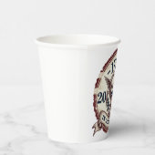 Vintage 1776 Eagle Badge Patriotic Pappbecher (Rechts)