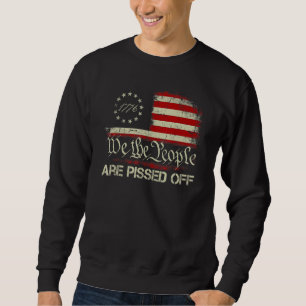 Vintage 1776 Fahne amerikanische Fahne Wir Mensche Sweatshirt