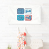 Vintage 1776 patriotisches Patchwork Banner (Insitu)
