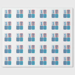 Vintage 1776 patriotisches Patchwork Geschenkpapier
