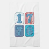 Vintage 1776 patriotisches Patchwork Geschirrtuch (Vertikal)