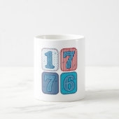 Vintage 1776 patriotisches Patchwork Kaffeetasse (Mittel)