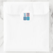 Vintage 1776 patriotisches Patchwork Runder Aufkleber (Tasche)