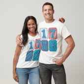 Vintage 1776 patriotisches Patchwork T-Shirt (Unisex)