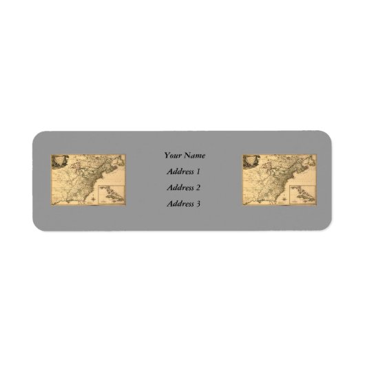 Vintage 1777 American Colones Map by Phelipleder (Vorne)