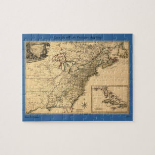Vintage 1777 American Colones Map by Phelipleder Puzzle