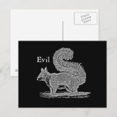 Vintage 1800er Evil Squirrel Illustration Postkarte (Vorne/Hinten)