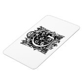 Vintage 1800er-Letter-G-Monogramm-Illustration Magnet (Linke Seite)