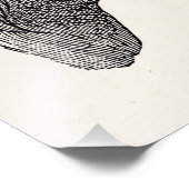 Vintage 1800er Pferdekopf Illustration Retro Pferd Fotodruck (Ecke)