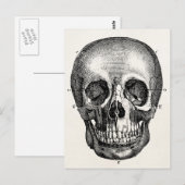 Vintage 1800er Skelettläufer Skelett Postkarte (Vorne/Hinten)