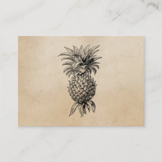 Vintage 1800s Ananas-Illustrations-Ananas Visitenkarte (Vorderseite)