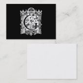 Vintage 1800s Buchstabeg-Monogramm-Illustration Visitenkarte (Vorne/Hinten)