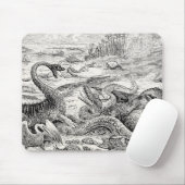 Vintage 1800s Dinosaurier-Illustration - Mousepad (Mit Mouse)