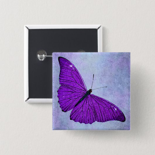 Vintage 1800s dunkle lila button (Vorne & Hinten)