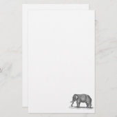 Vintage 1800s Elefant-Illustration - Elefanten Briefpapier (Vorne/Hinten)