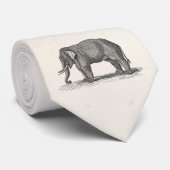 Vintage 1800s Elefant-Illustration - Elefanten Krawatte (Gerollt)