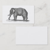 Vintage 1800s Elefant-Illustration - Elefanten Visitenkarte (Vorne/Hinten)