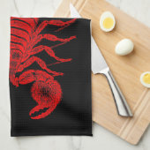 Vintage 1800s küchentuch (Viertel Falte)