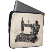 Vintage 1800s Nähmaschine-Illustration Laptopschutzhülle (Vorne Rechts)