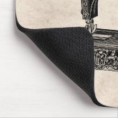 Vintage 1800s Nähmaschine-Illustration Mousepad (Ecke)